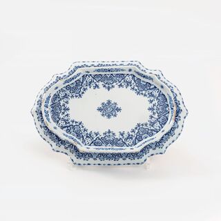 A Faience Surtout with Lambrequin Decor