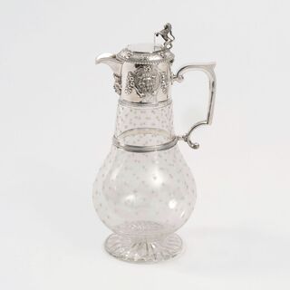 John Wilmin Figg, London, reg. 1834 - Viktorianische Karaffe mit Silber-Montierung Viktorianische Karaffe mit Silber-Montierung