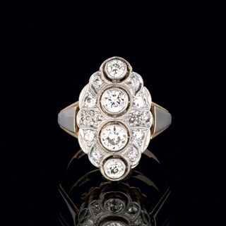 An Art-Nouveau Diamond Ring