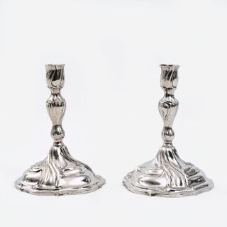 Johann Balthasar Heckenauer, Meister ab 1746 - A Pair of Rokoko Candleholders A Pair of Rokoko Candleholders