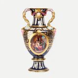 Magnificent Vase with Serpentine Handles in the Viennese Manner - image 1