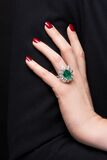 A High Carat Emerald Diamond Ring - image 3