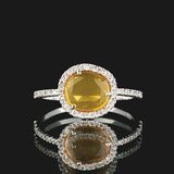 A Fire Opal Diamond Ring - image 2