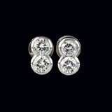 A Pair of high carat Solitaire Diamond Earstuds - image 1