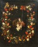 Heilige Familie im Blütenkranz - Bild 1