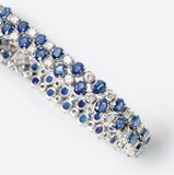 A colour-intensive Sapphire Bracalet with Diamonds - image 1