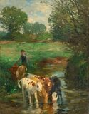Calves by the Watering Place - image 1