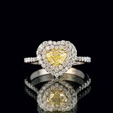 A Fancy Diamond Ring 'Heart' - image 1
