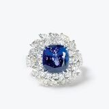An excellent Tanzanite Diamond Cocktailring - image 1