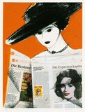Mujer con periódico-Warhol - image 1