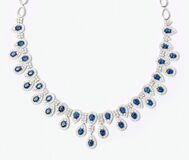A precious Sapphire Diamond Necklace 'Bleu brillant' - image 1