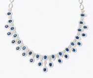 Kostbares Saphir-Brillant-Collier 'Bleu brillant' - Bild 1