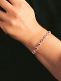 An elegant Pink-Sapphire Bracelet with Diamonds - image 3