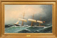 The English Clipper Laomene under Storm Rig - image 2