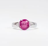A Natural fine-coloured Pink-Sapphire Ring - image 1