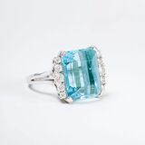 Aquamarin-Brillant-Ring - Bild 1