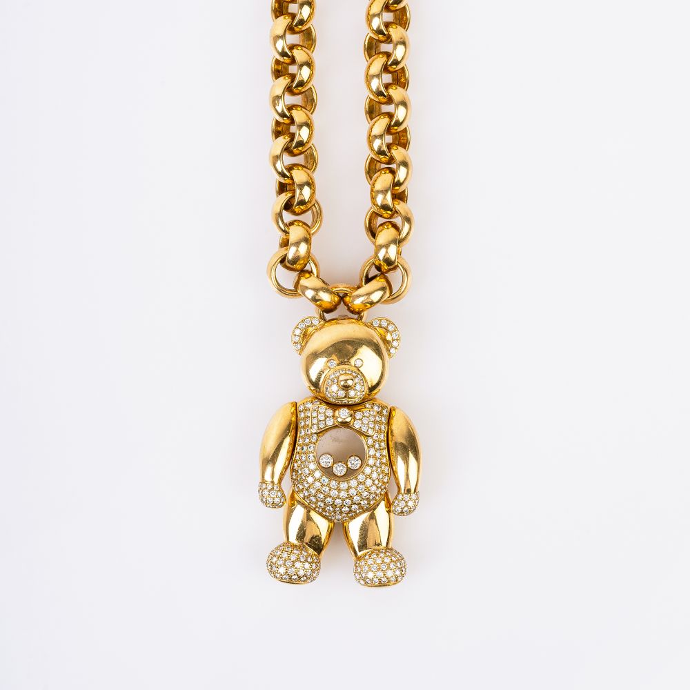 A large Pendant 'Happy Diamonds Teddy' on Necklace - image 2