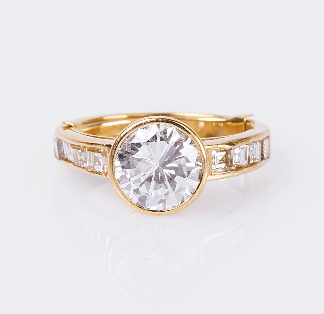A fine-white Solitaire Diamond Ring