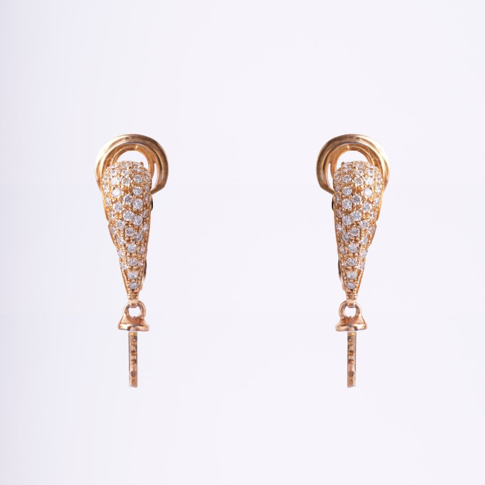 A Pair of Earrings with Diamonds