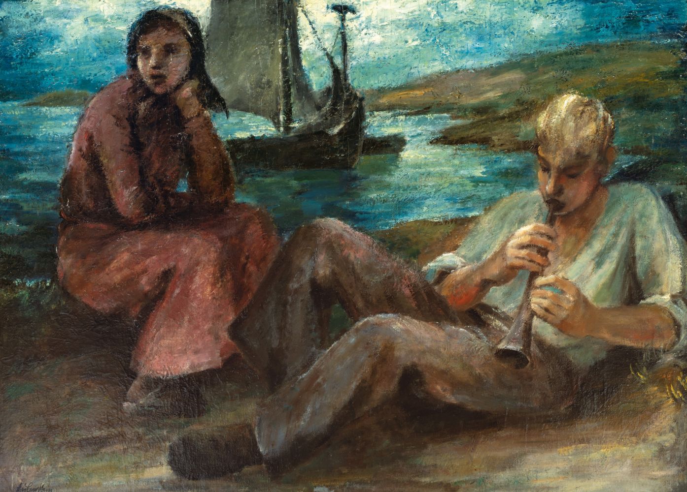 Karl Eulenstein - Evening by the Beach of the Curonian Spit (Purwin) Evening by the Beach of the Curonian Spit (Purwin)