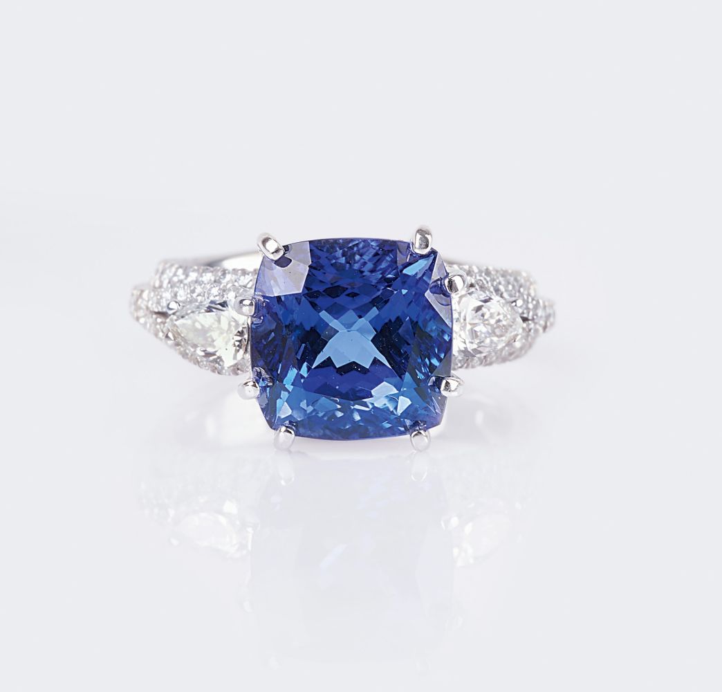 tansanit-diamant-ring