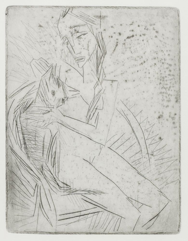 Dorothea Maetzel-Johannsen - Nude with Cat Nude with Cat