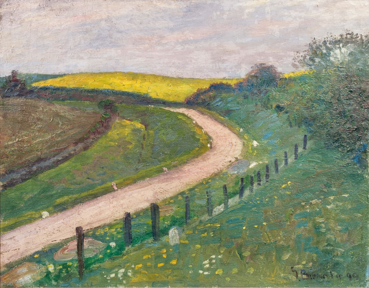 Landscape with blossoming Rapeseed