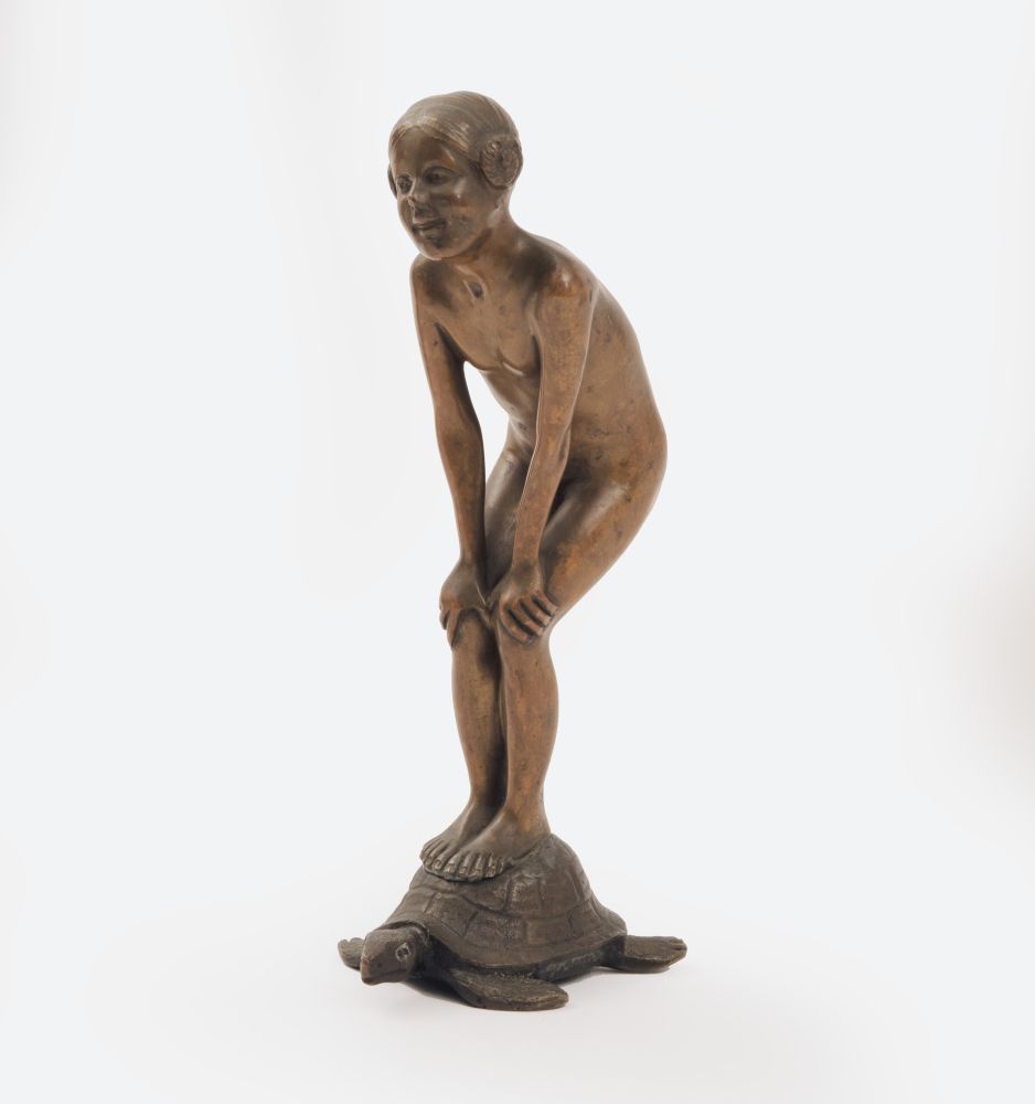 Wilhelm Schaffert, erwähnt 1895-1915 - Girl on a Turtle Girl on a Turtle