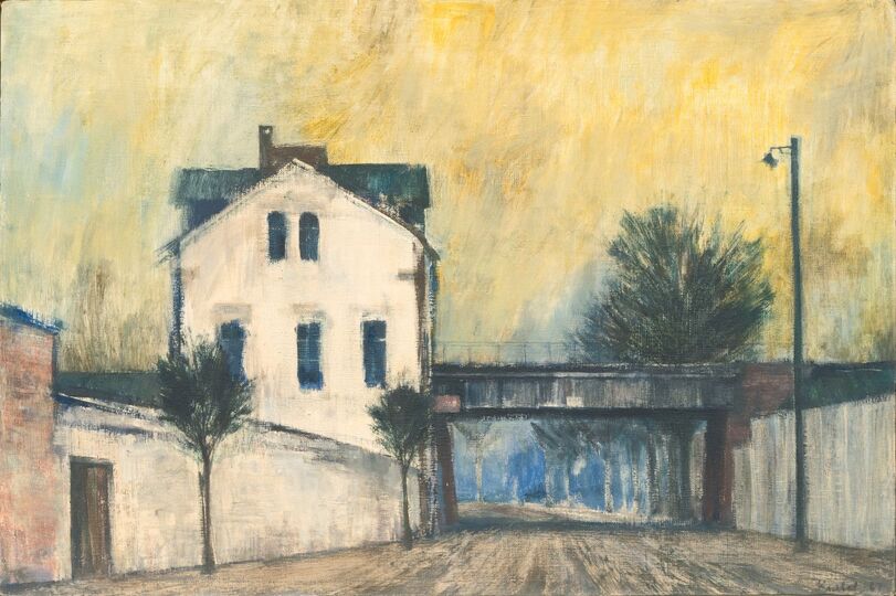 House with yellow Sky