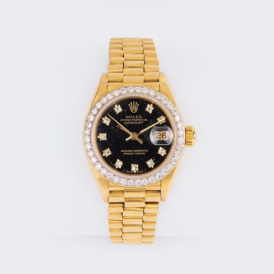 Damenarmbanduhr Datejust mit Diamanten