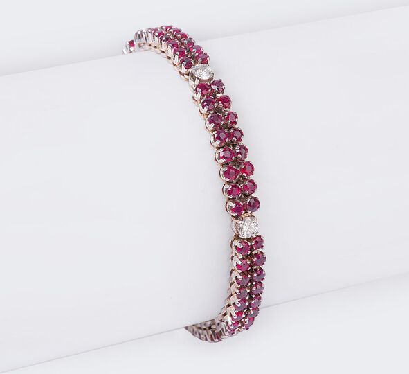 A Ruby Diamond Bracelet