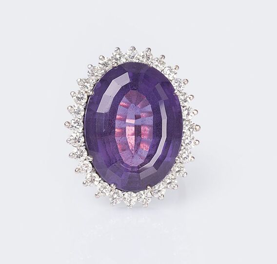 Amethyst-Brillant Cocktailring