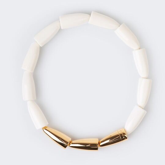 A Calla Necklace 'Bianco e Oro'