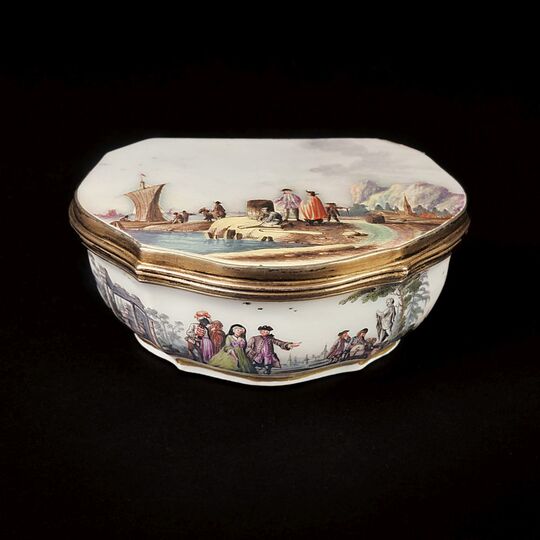 A Snuff Box with fine Kauffahrtei Scenes