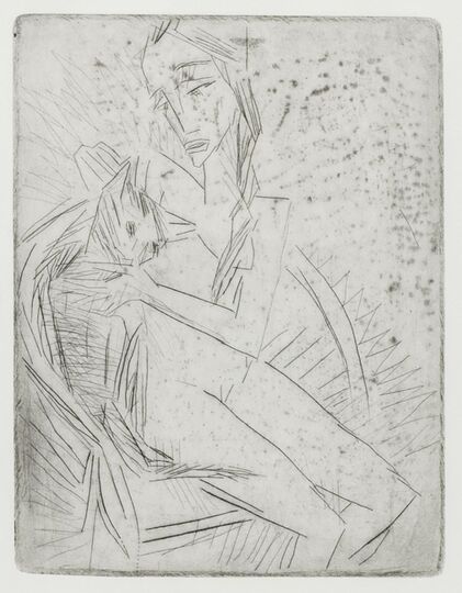 Nude with Cat