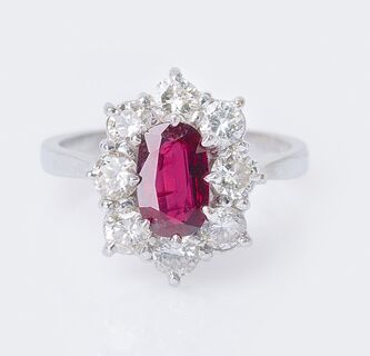 A Ruby Diamond Ring