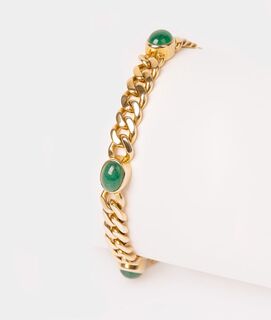A Emerald Curb Chain Bracelet