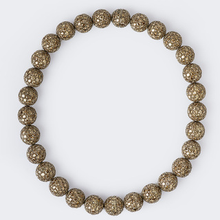 Very rare, highcarat Collier with Cognac-coloured Diamonds