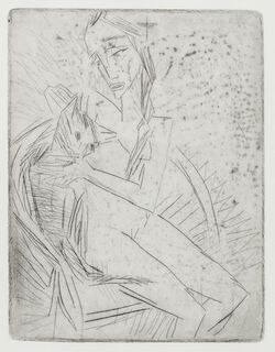 Nude with Cat