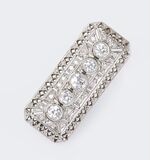 Jugendstil-Brosche mit Diamant-Besatz