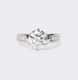 A highcarat, white Solitaire Diamond Ring - image 1
