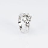 A highcarat, white Solitaire Diamond Ring - image 2