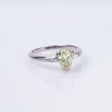 A Diamond Ring in Pearshaped Cut - image 2