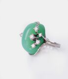 A Chrysopras Diamond Cocktailring