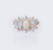 An Opal Diamond Ring