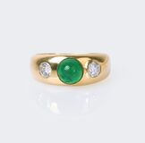 An Emerald Diamond Ring