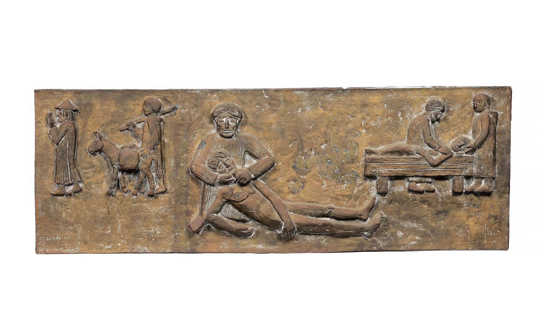 Fritz Fleer - Großes Relief 'Der barmherzige Samariter' Großes Relief 'Der barmherzige Samariter'