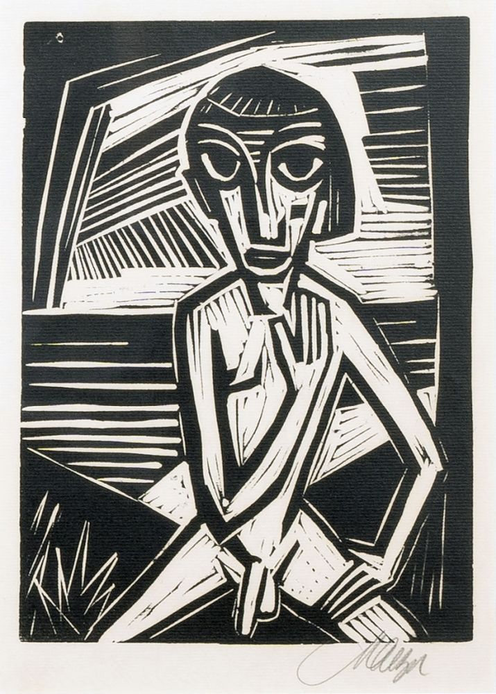 Emil Maetzel - Study of a Youth Sitting Study of a Youth Sitting