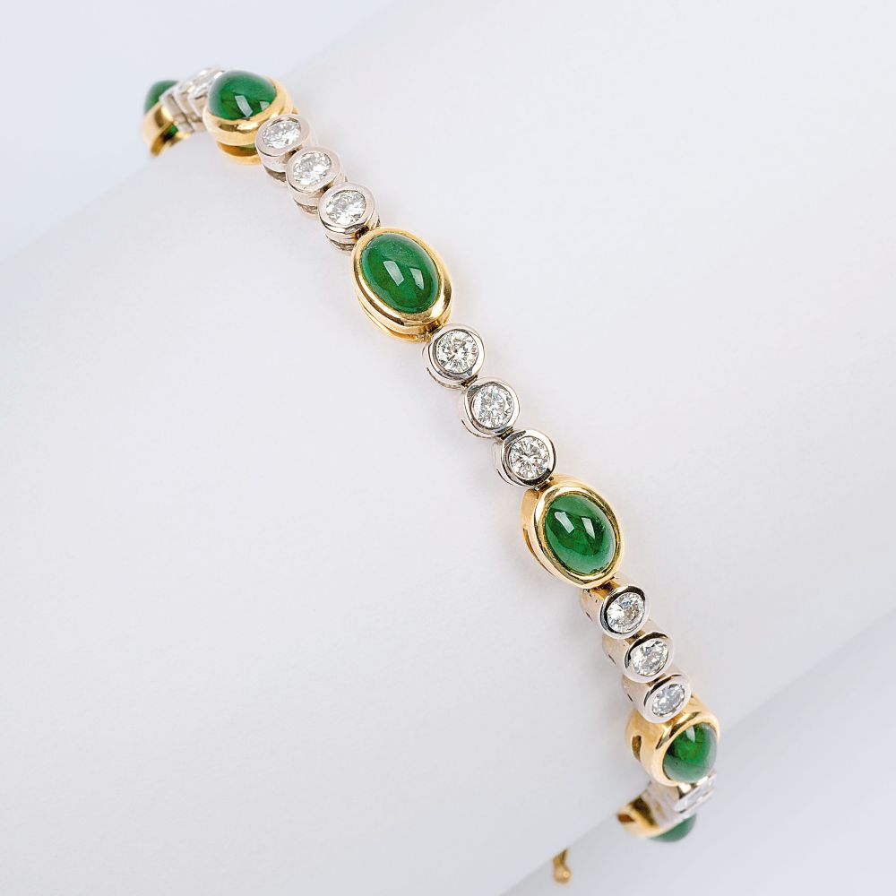 Smaragd-Brillant-Armband Smaragd-Brillant-Armband