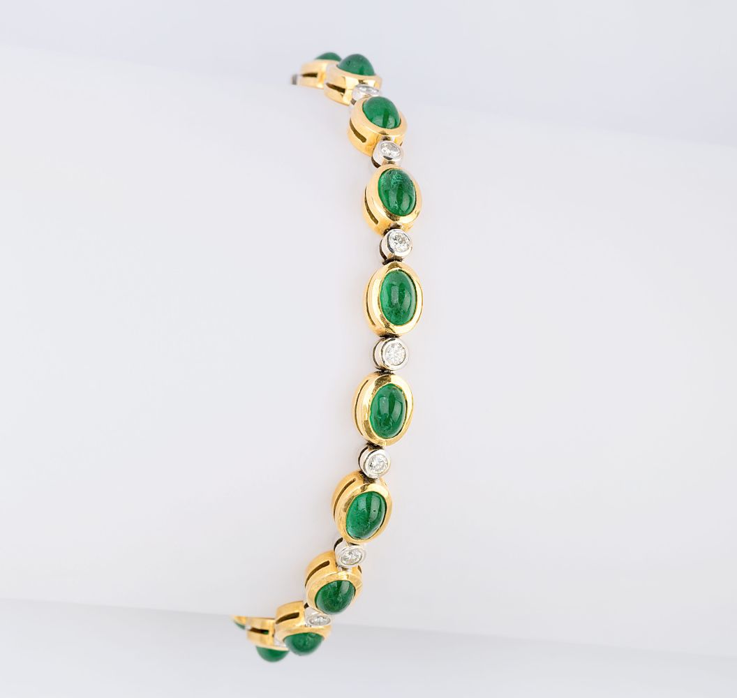 An Emerald Diamond Bracelet An Emerald Diamond Bracelet